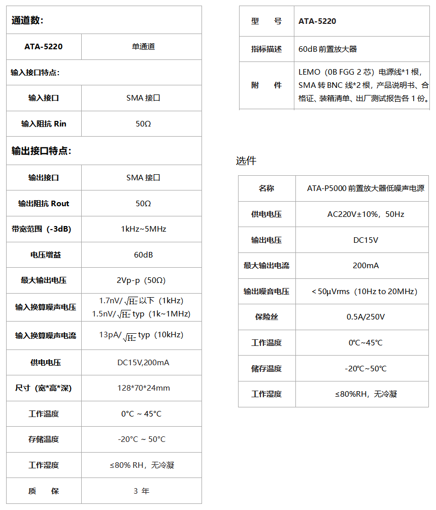 ATA-5220前置微小信號(hào)放大器(圖1)