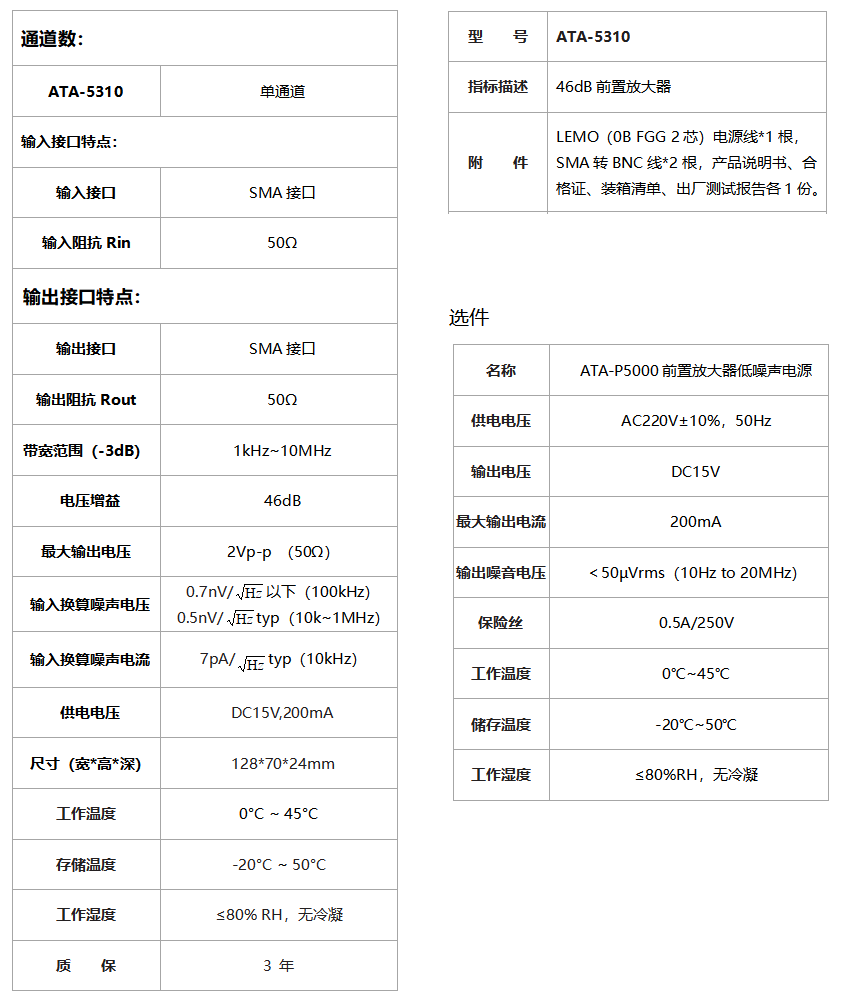 ATA-5310前置微小信號(hào)放大器(圖1)