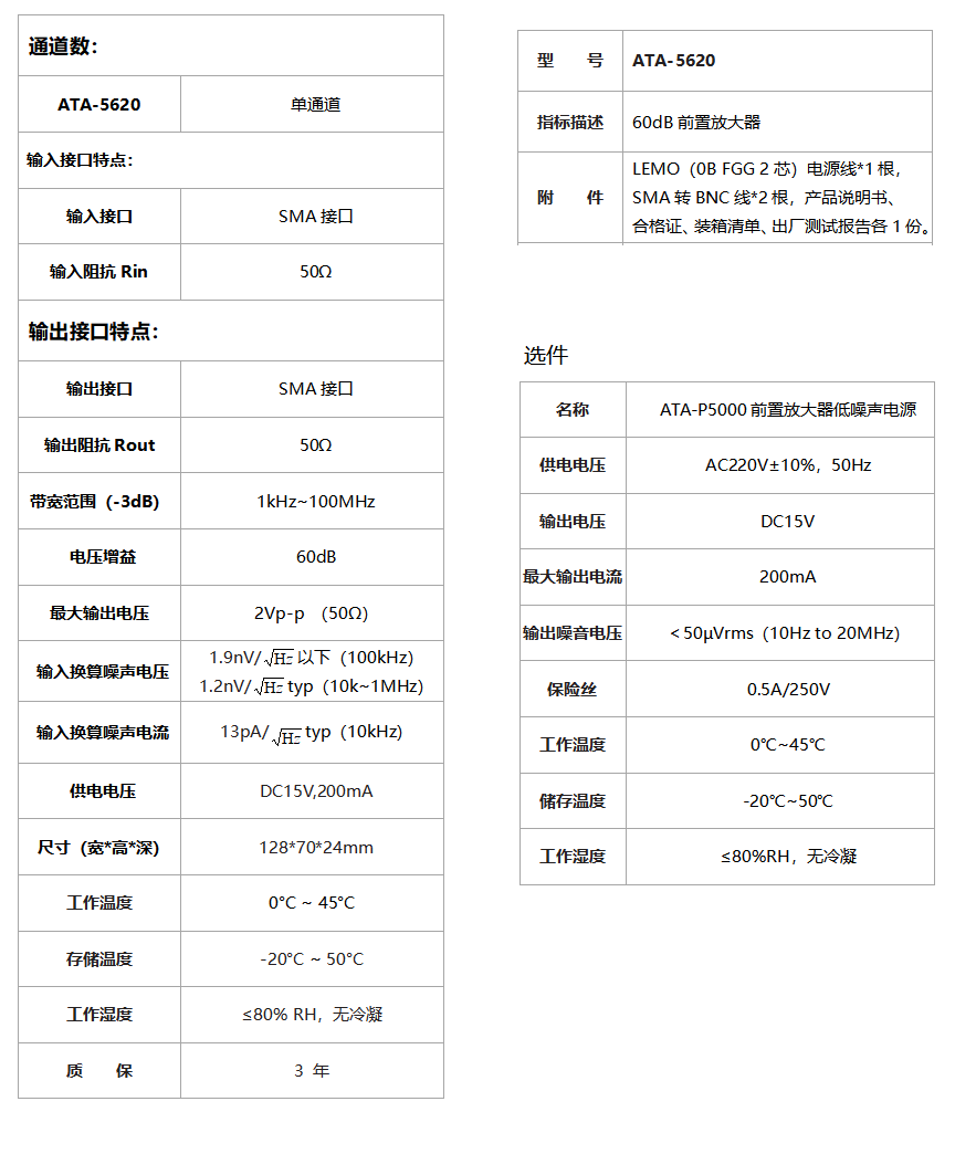 ATA-5620前置微小信號(hào)放大器(圖1)
